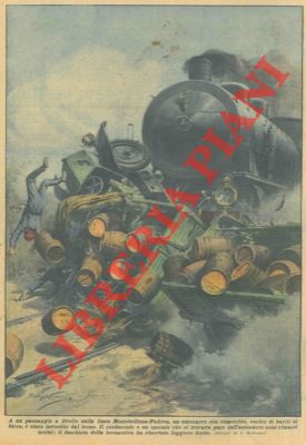 BELTRAME A. - - A un passaggio a livello sulla linea Montebelluna-Padova, un autocarro con rimorchio, carico di barili di birra,  stato investito dal treno.