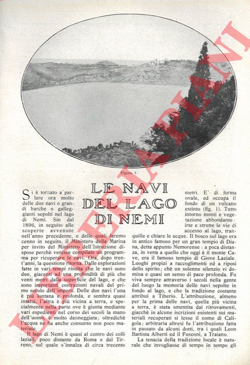 PASCAL Carlo - - Le navi del lago di Nemi.