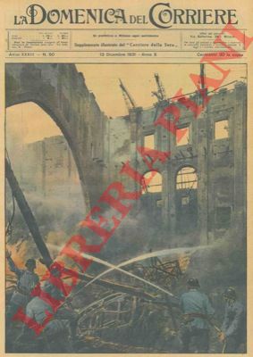 BELTRAME A. - - L'incendio del Teatro Comunale di Bologna. I resti del palcoscenico, la mattina del 28 novembre, dopo il grande rogo notturno.
