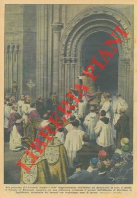 BELTRAME A. - - Il Vescovo di Plymouth consacra con una pittoresca cerimonia il portale dell'Abbazia di Buckfast.