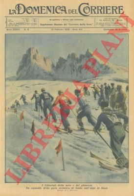 BELTRAME A. - - Un episodio della gara sciistica di fondo ai Littoriali sull'Alpe di Siusi.