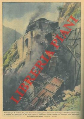 BELTRAME A. - - Un ponte ferroviario danneggiato dal recente maltempo nell'Indiana  crollato al passaggio di un treno merci e numerosi vagoni carichi di antracite sono sprofondati nell'improvviso abisso.