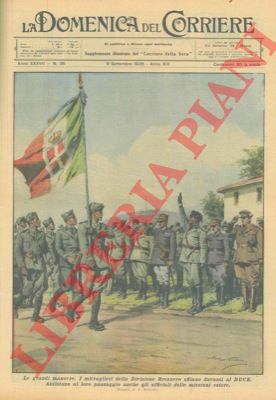 BELTRAME A. - - I mitraglieri della Divisione Brennero sfilano davanti al Duce.