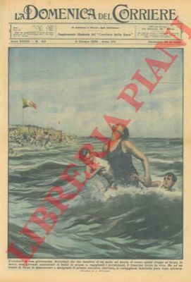 BELTRAME A. - - Coraggioso salvataggio di due bambini di un asilo nel mare di Anzio per merito di una giovane.