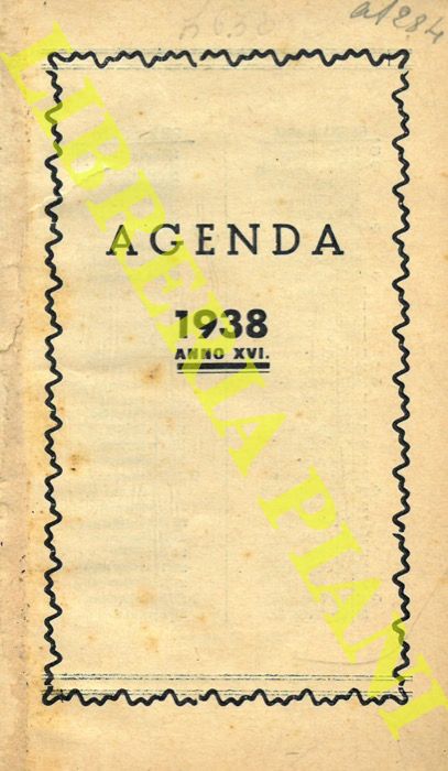 - - Agenda 1938.