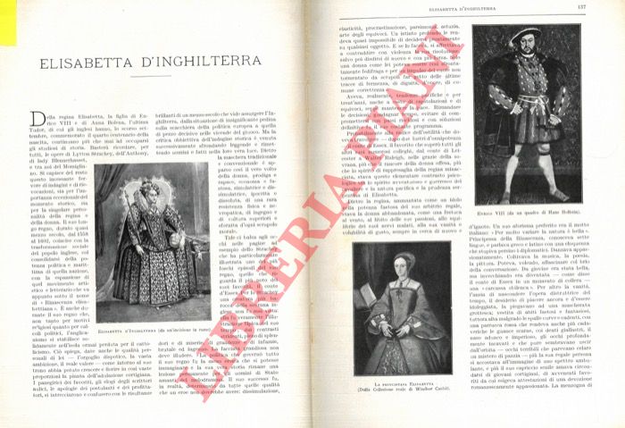MOLTENI Giuseppe - - Elisabetta d'Inghilterra.
