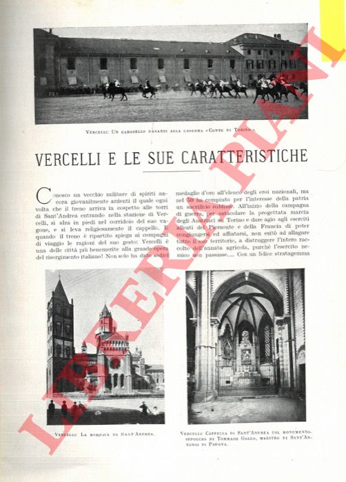 GUIGONI Armando - - Vercelli e le sue caratteristiche.