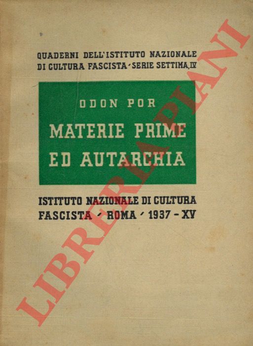 POR Odon - - Materie prime ed autarchia.
