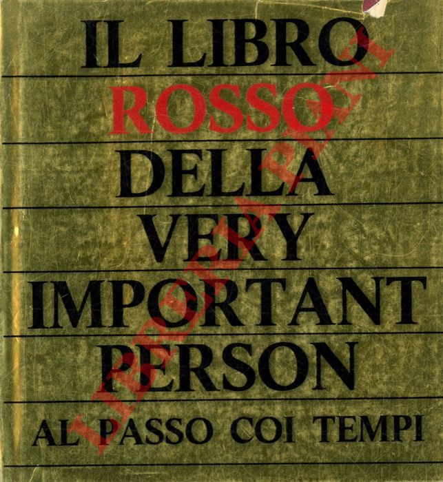 - - Il libro rosso della Very Important Person 1970. Da un'idea di Roger Price, Leonard Stern, Larry Sloan.