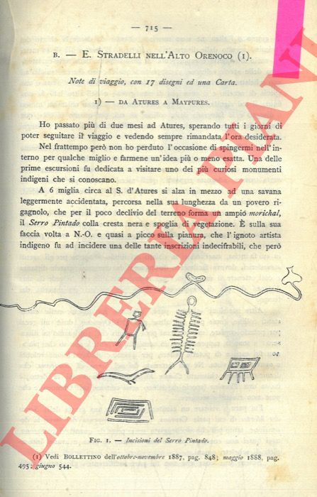 STRADELLI E. - - E. Stradelli nell'Alto Orenoco. Note di viaggio.