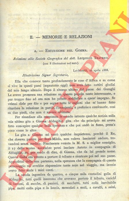 TRAVERSI Leopoldo - - Escursione nel Gimma.