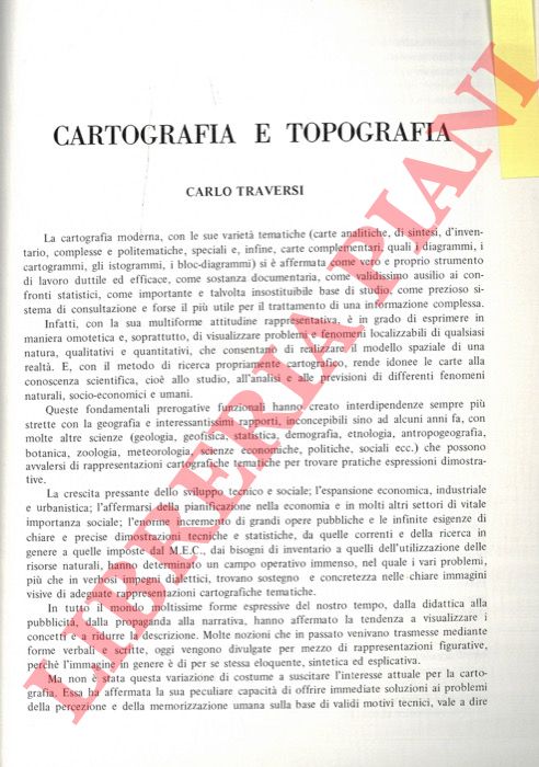 TRAVERSI Carlo - - Cartografia e topografia.