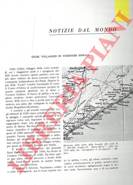 GAUDIO Attilio - - Gilib, villaggio di tessitori somali.