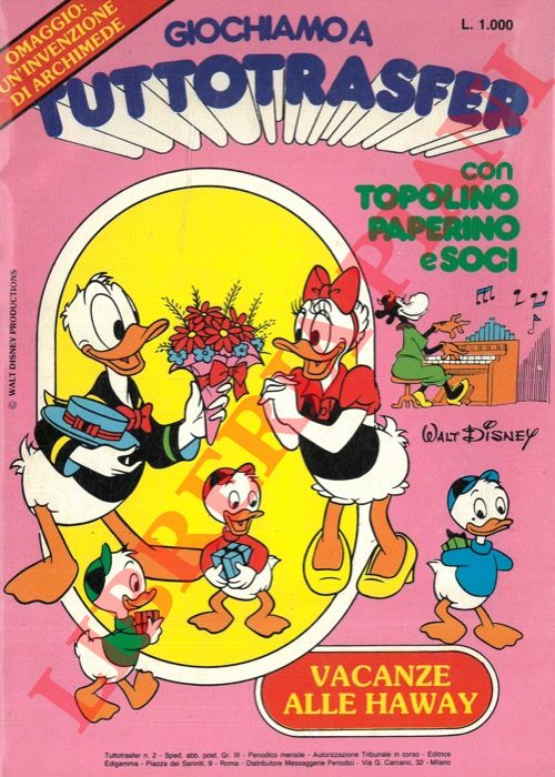 DISNEY Walt - - Vacanze alla Haway. Giochiamo a tuttotransfer con Topolino, paperino e soci.