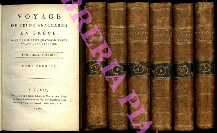 (BARTHELEMY, Jean-Jacques) - - Voyage du jeune anacharsis en Grce, dans le milieu du quatrime sicle avant l're vulgaire. Troisiem dition.