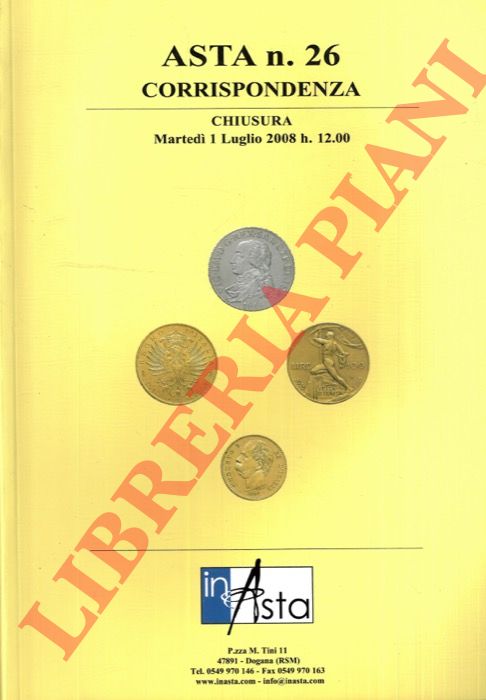 InAsta. RSM - - Monete e cartamoneta. Cataloghi Aste n. 15, 16, 21, 24, 26.