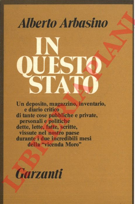 ARBASINO Alberto - - In questo stato.