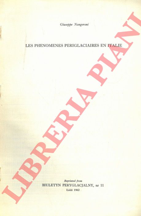 NANGERONI Giuseppe - - Les phenomenes periglaciaires en Italie.