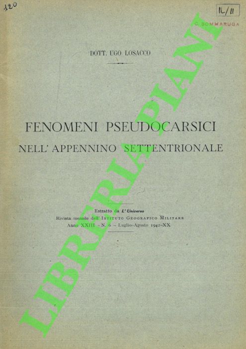 LOSACCO Ugo - - Fenomeni pseudocarsici nell'Appennino Settentrionale.