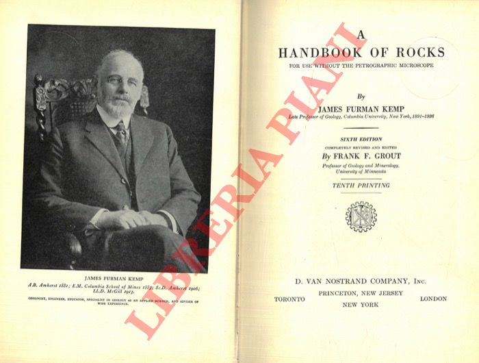 FURMAN KEMP James - GROUT Frank F. - - A Handbook of Rocks. For Use Without the Petrographic Microscope.