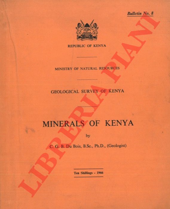 Du BOIS C.G.B. - - Minerals of Kenya.