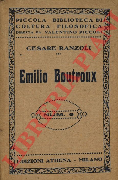 RANZOLI Cesare - - Emilio Boutroux.