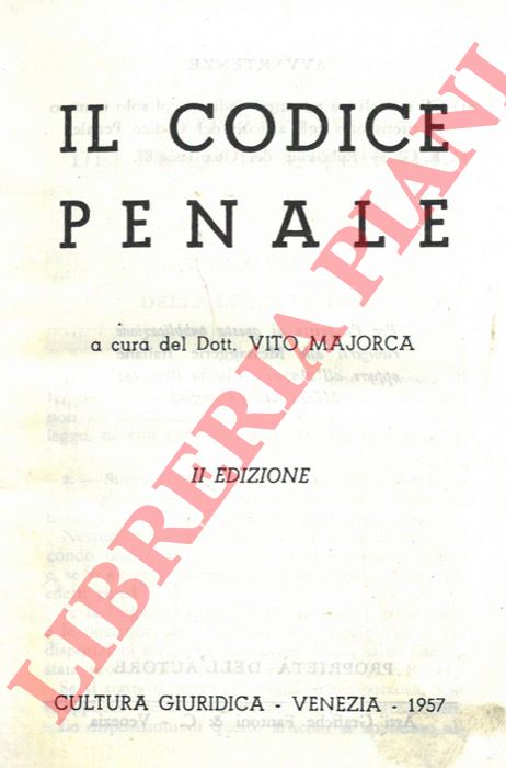 (MAJORCA Vito) - - Il Codice Penale.