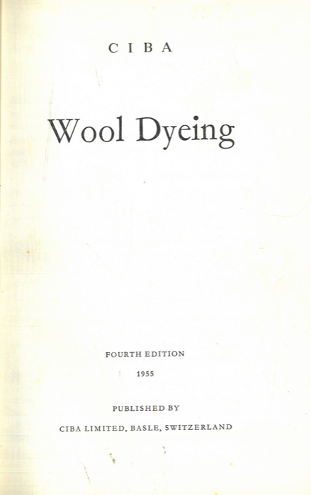 CIBA - - Wool dyeing.