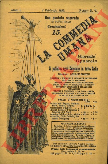 - - La commedia umana. Giornale-opuscolo settimanale. 