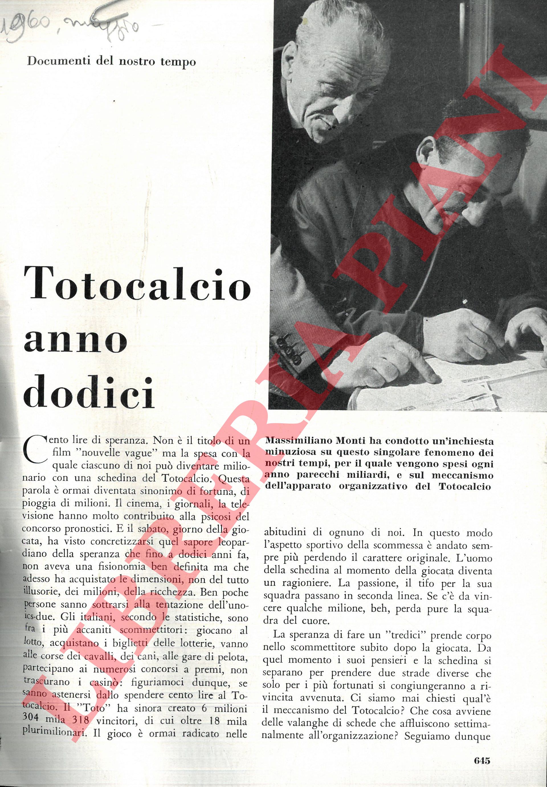 MONTI Massimiliano - Totocalcio anno dodici.