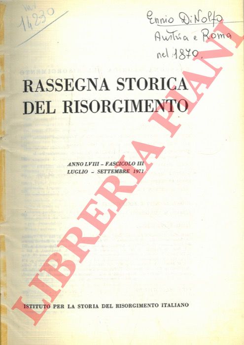 DI NOLFO Ennio - - Austria e Roma nel 1870.