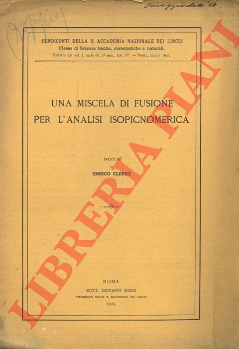 CLERICI Enrico - - Una miscela di fusione per l'analisi isopicnomerica.