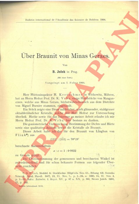 JEZEK B. - - Uber Braunit von Minas Geraes.