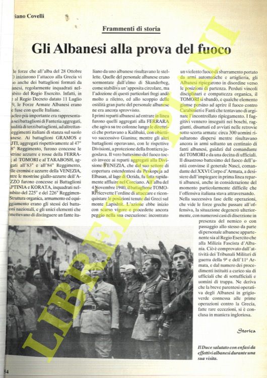 COVELLI Luciano - - Gli Albanesi alla prova del fuoco.