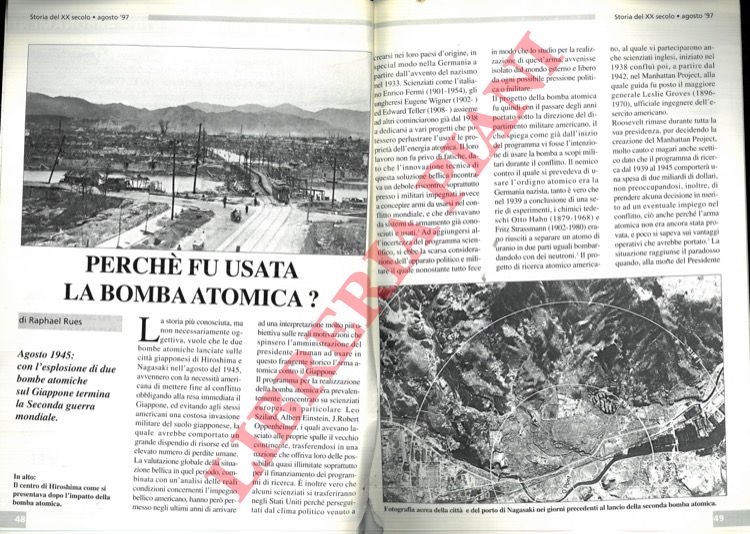RUES Raphael - - Perch fu usata la bomba atomica? .