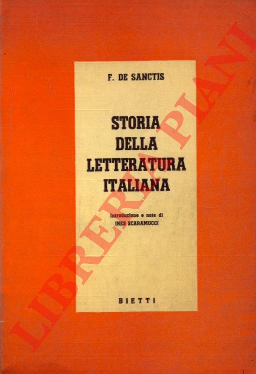 DE SANCTIS Francesco - - Storia della letteratura italiana.