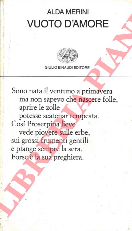 MERINI Alda - - Vuoto d'amore.