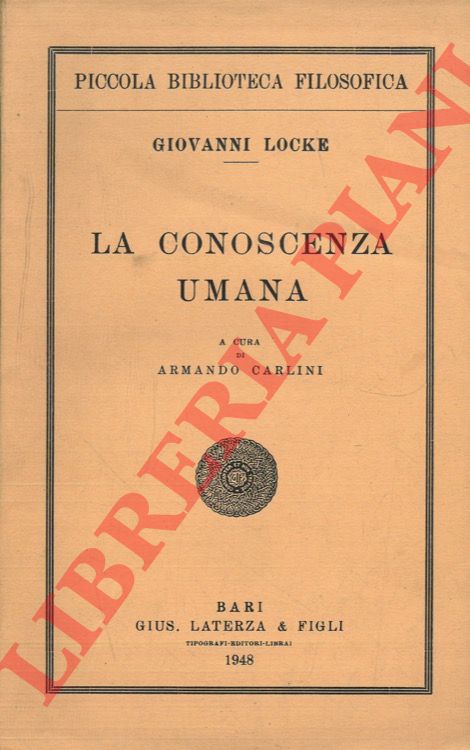 LOCKE Giovanni - - La conoscenza umana.