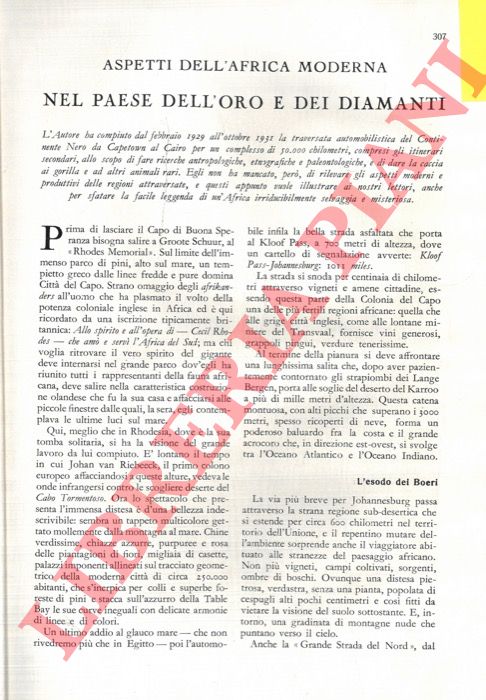 DEL GRANDE N. - - Nel paese dell'oro e dei diamanti. Aspetti dell'Africa moderna.