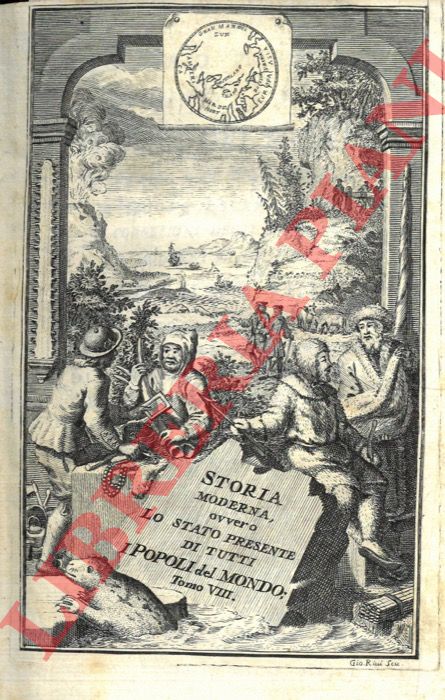 (SALMON Thomas) - - Lo stato presente di tutti i paesi e popoli del mondo naturale, politico, e morale, con nuove osservazioni e correzioni degli antichi, e moderni viaggiatori. Volume VIII. Dell'Imperio della Moscovia o Russia; Dei Regni di Svezia, di Danimarca, e Norvegia; e della Groenlandia.