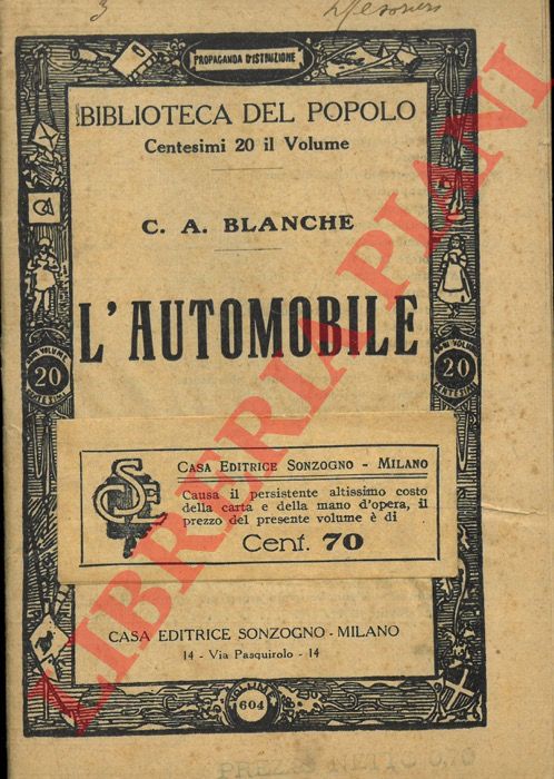 BLANCHE C.A. - - L'automobile.