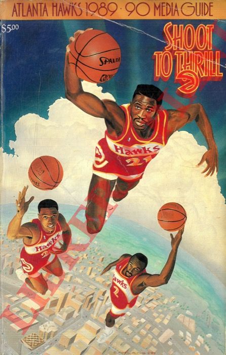 (TRICHE Arthur) - - Atlanta Hawks, 1989-90 Media Guide.