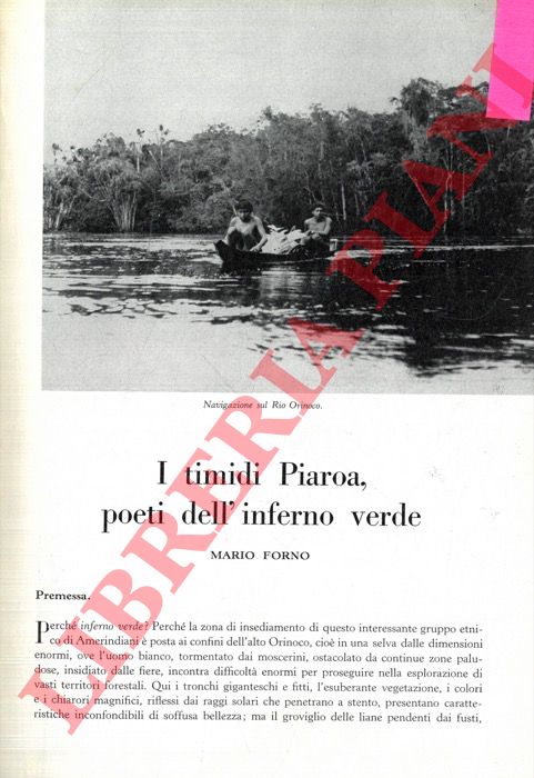 FORNO Mario - - I timidi Piaroa, poeti dell'Inferno Verde.