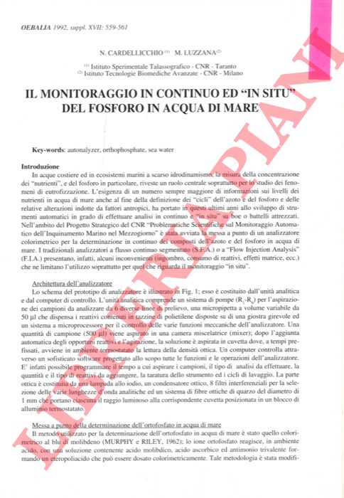 CARDELLICCHIO N. - LUZZANA M. - - Il monitoraggio in continuo ed 