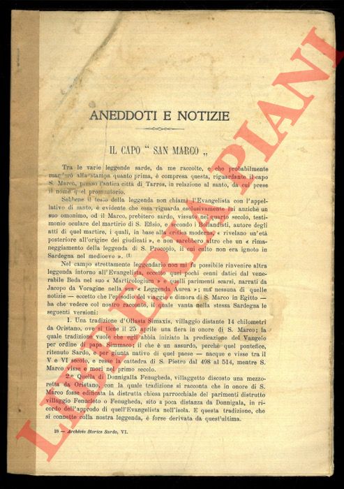 LUTZU P. - - Il Capo 'San Marco'.