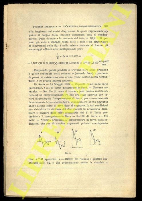 CARRELLI Antonio - - La decomposizione elettrica delle righe spettrali.