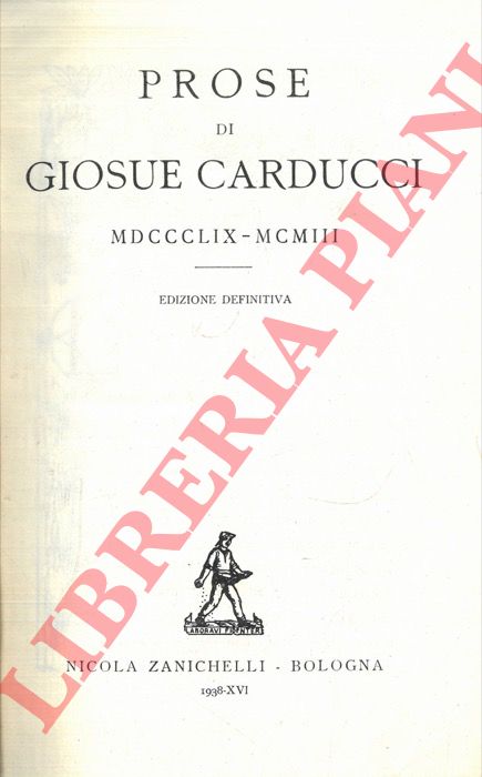 CARDUCCI Giosu - - Prose.