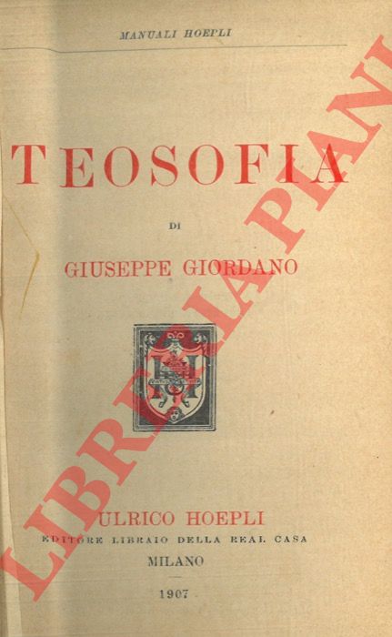 GIORDANO Giuseppe - - Teosofia.