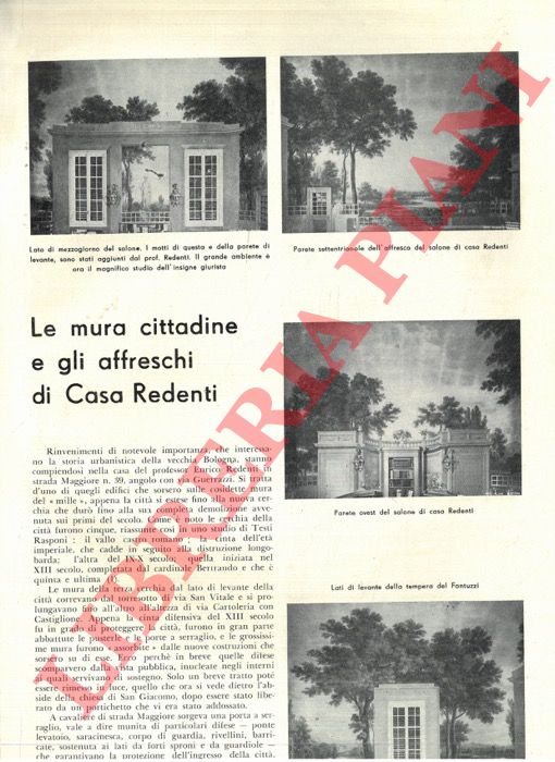 BESEGHI Umberto - - Le mura cittadine e gli affreschi di Casa Redenti.