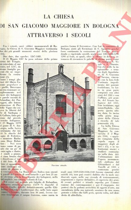 CAPEZZUOLI Corrado - - La chiesa di San Giacomo Maggiore attraverso i secoli.